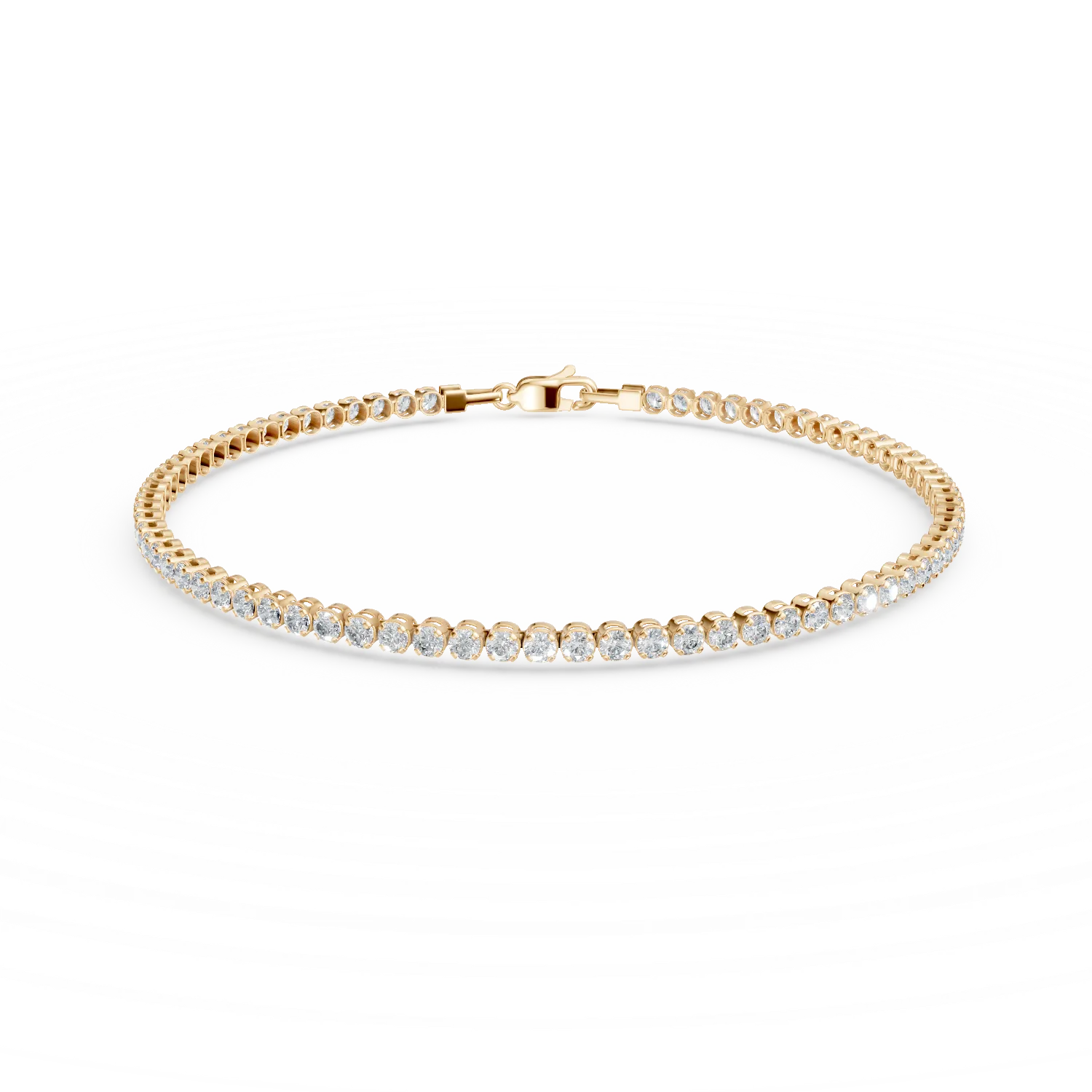 14K yellow gold tennis bracelet