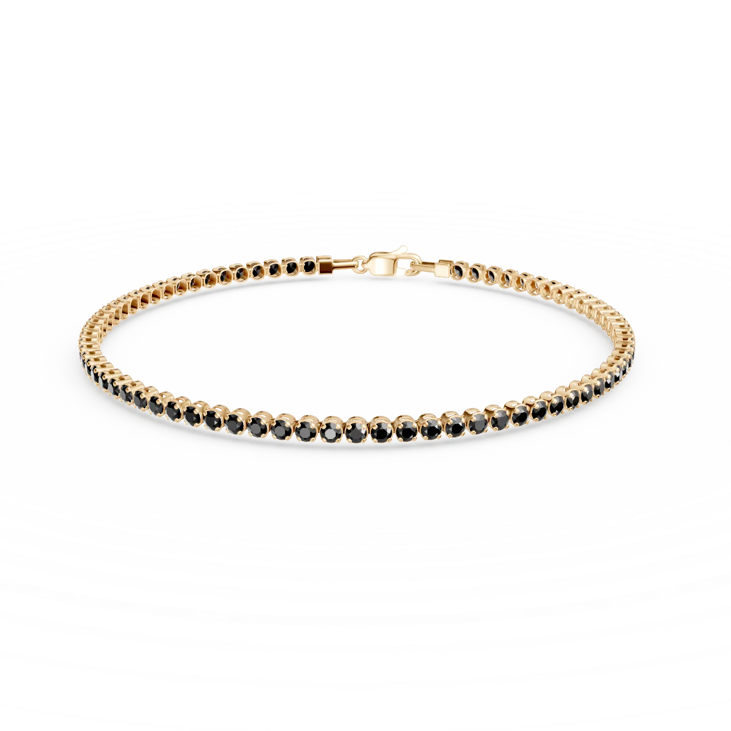 Yellow gold tennis bracelet