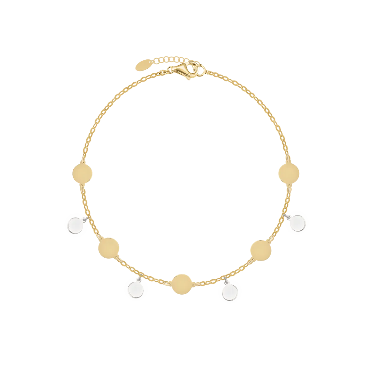 Bratara din aur alb-galben