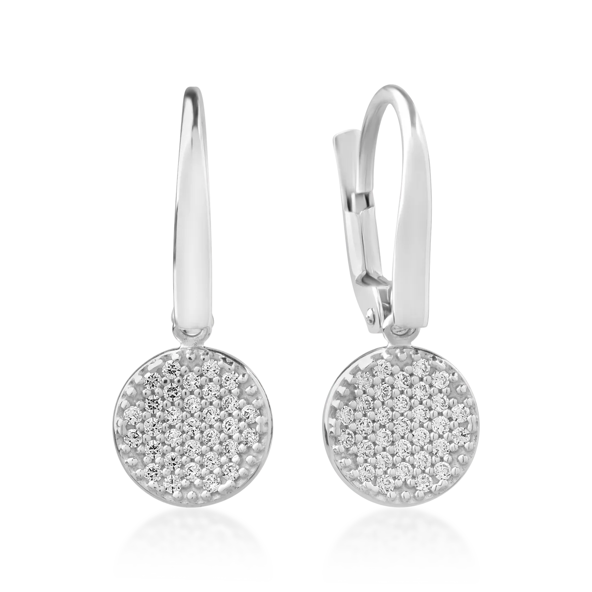 14K white gold earrings