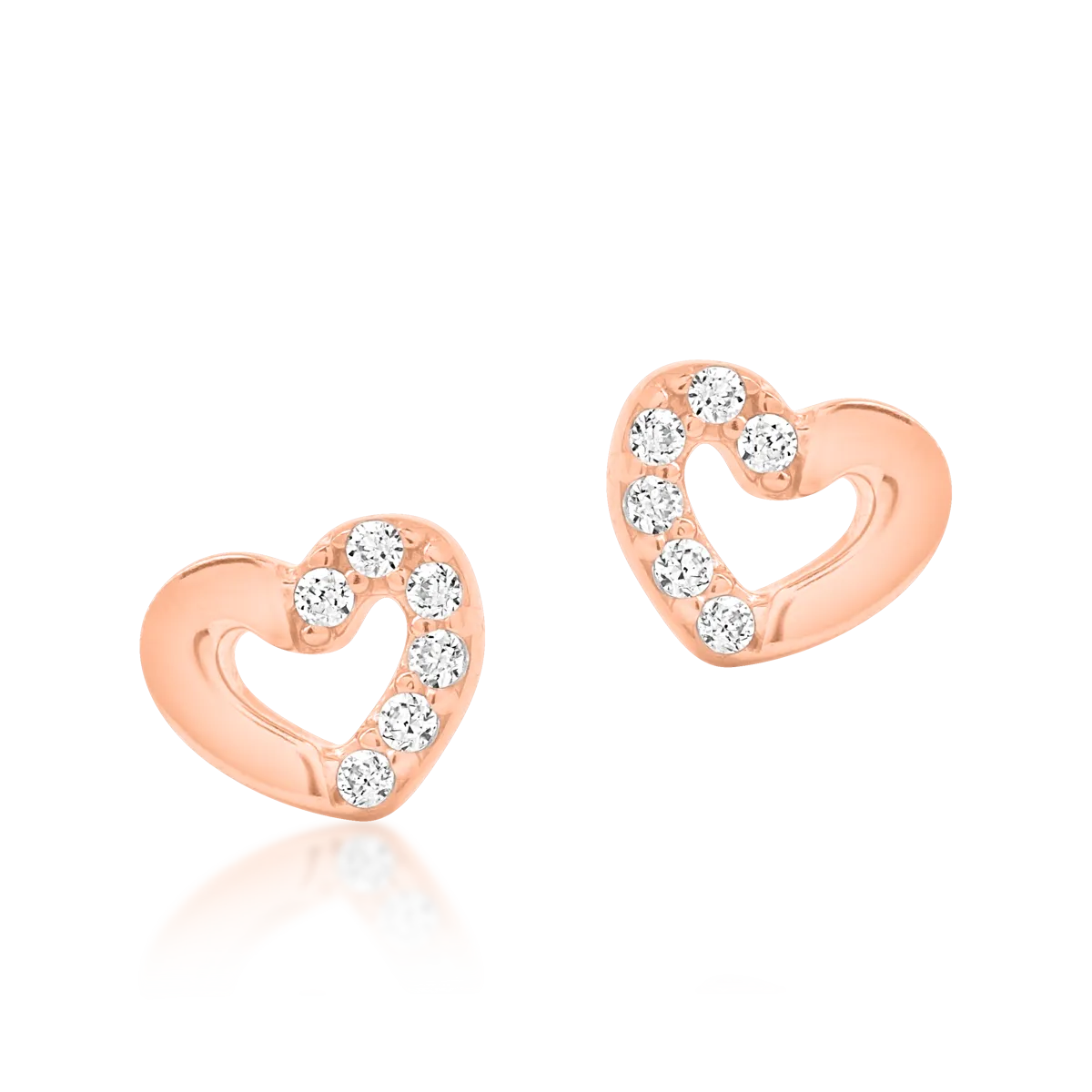 14K rose gold earrings-55066
