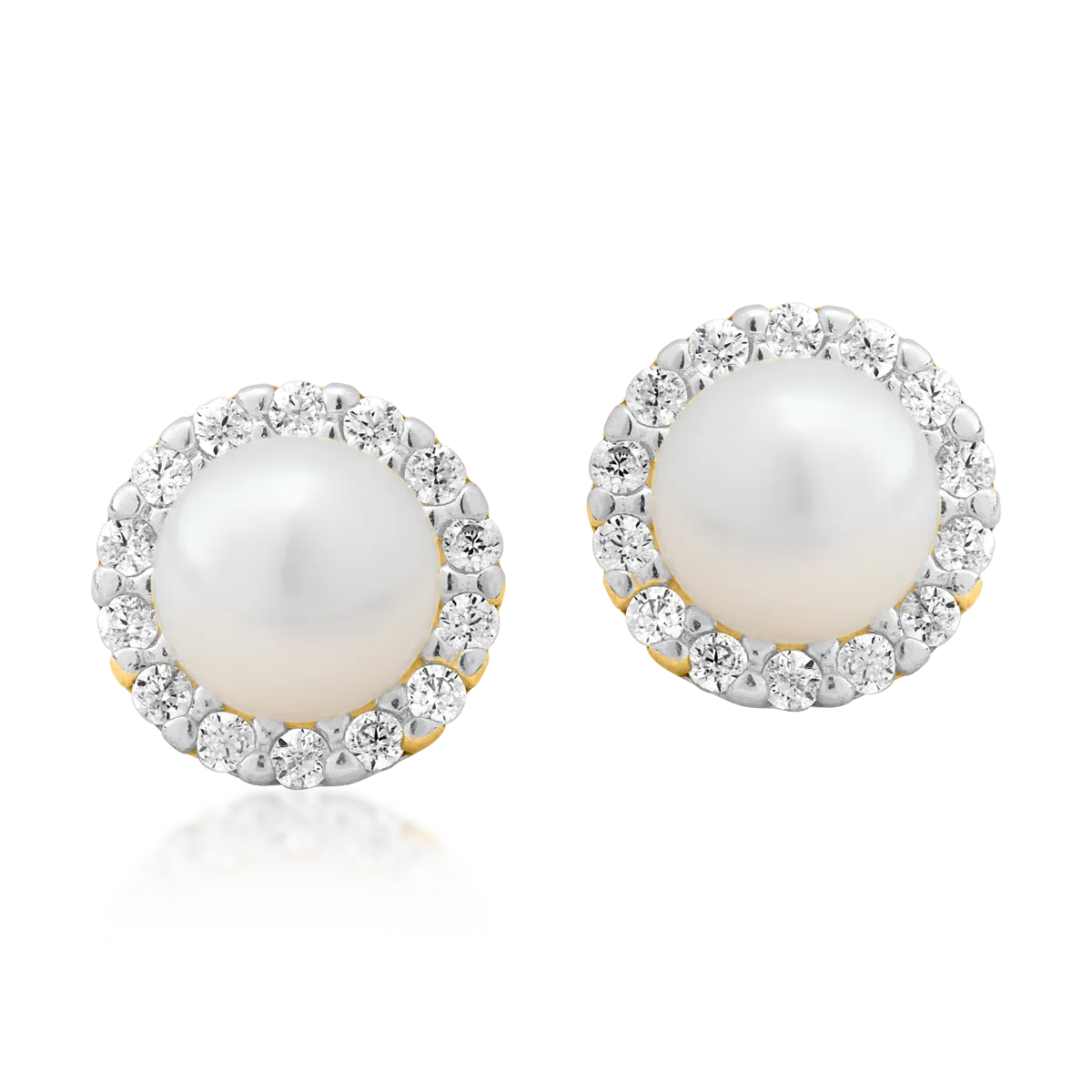 14K yellow gold earrings-55113