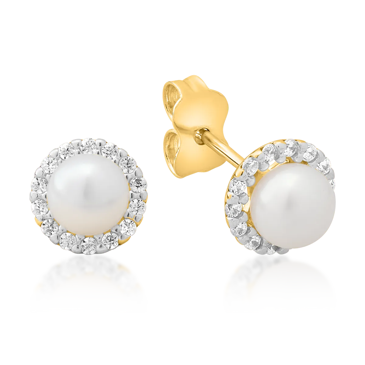 Cercei din aur galben