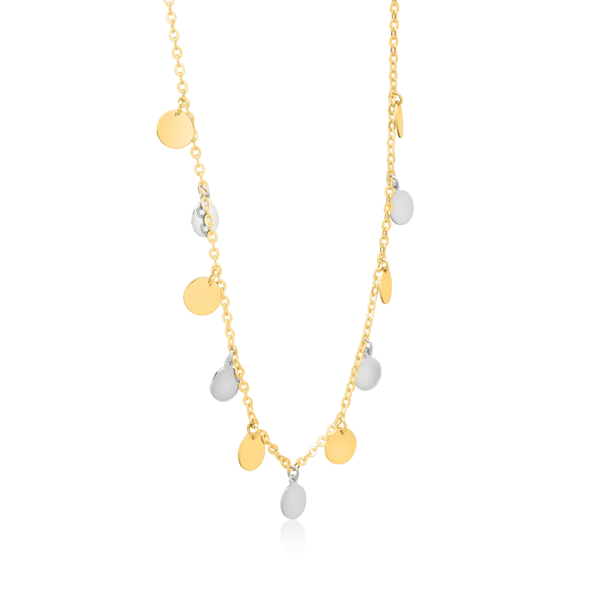 14K yellow-white gold necklace