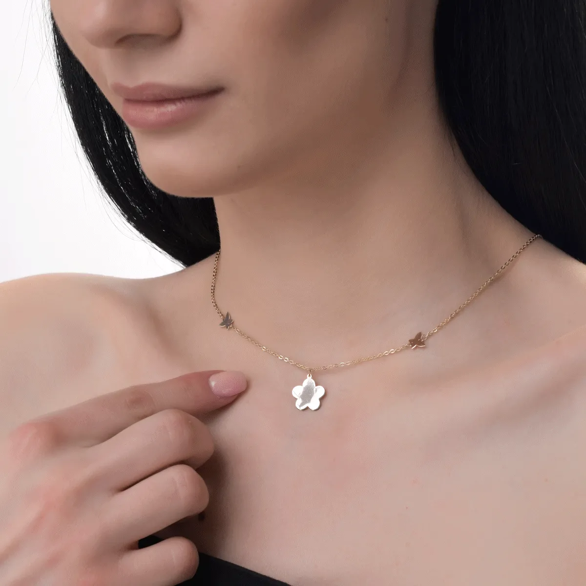 Колие с висулка от 14K жълто злато