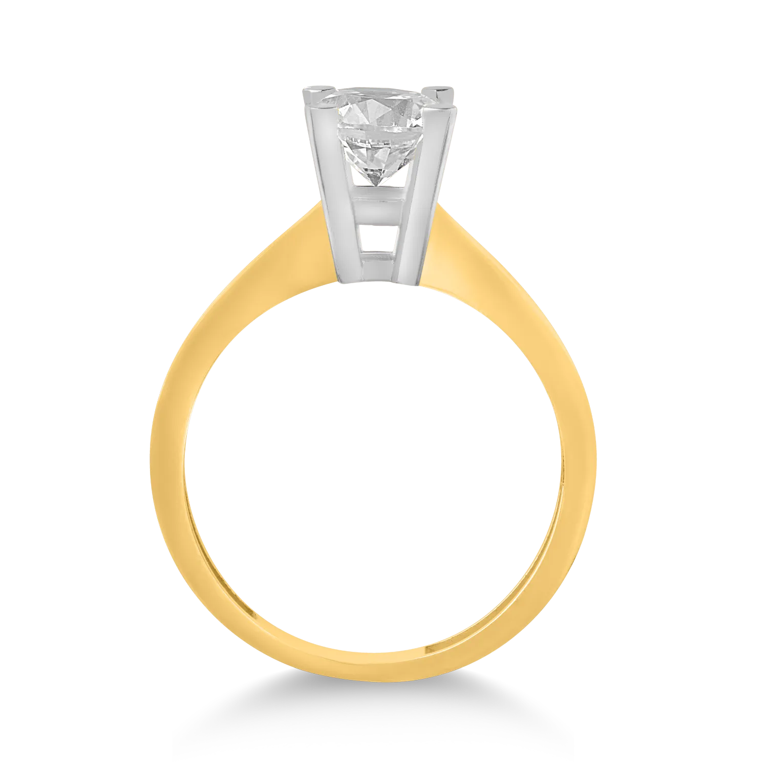 14 karátos sárga arany eljegyzési gyűrű