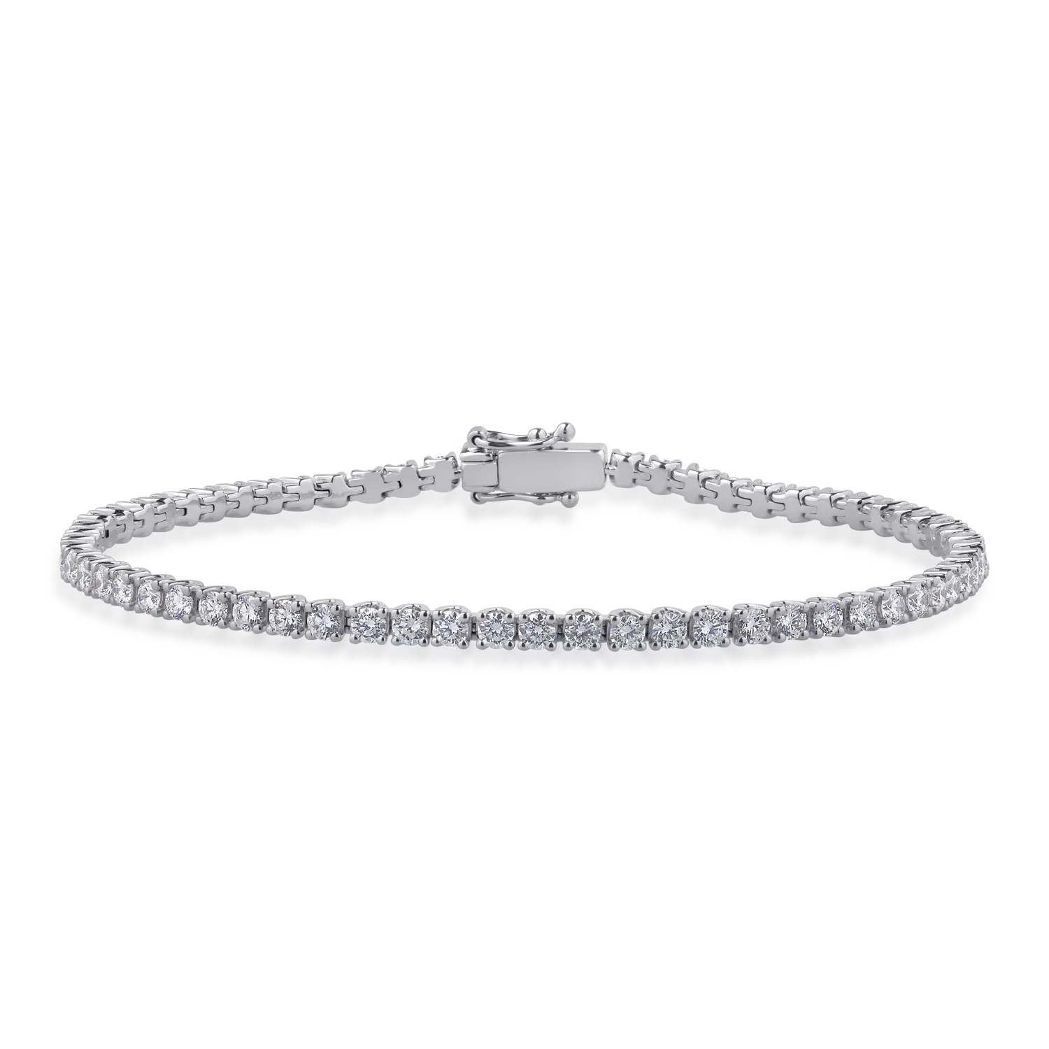 18K white gold tennis bracelet with 3.13ct diamonds