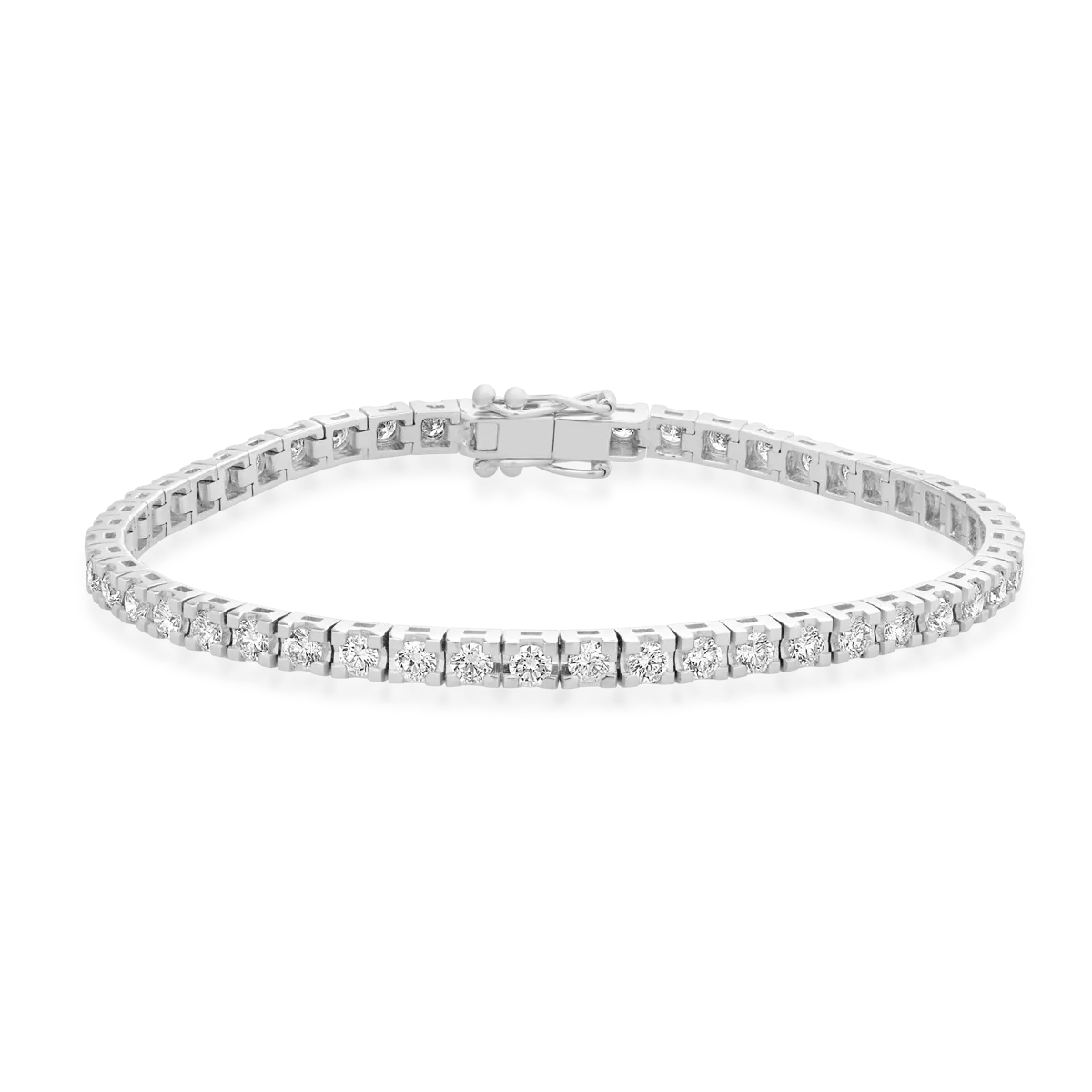 Bransoletka tennis z 18K białego złota i diamenty 4kr