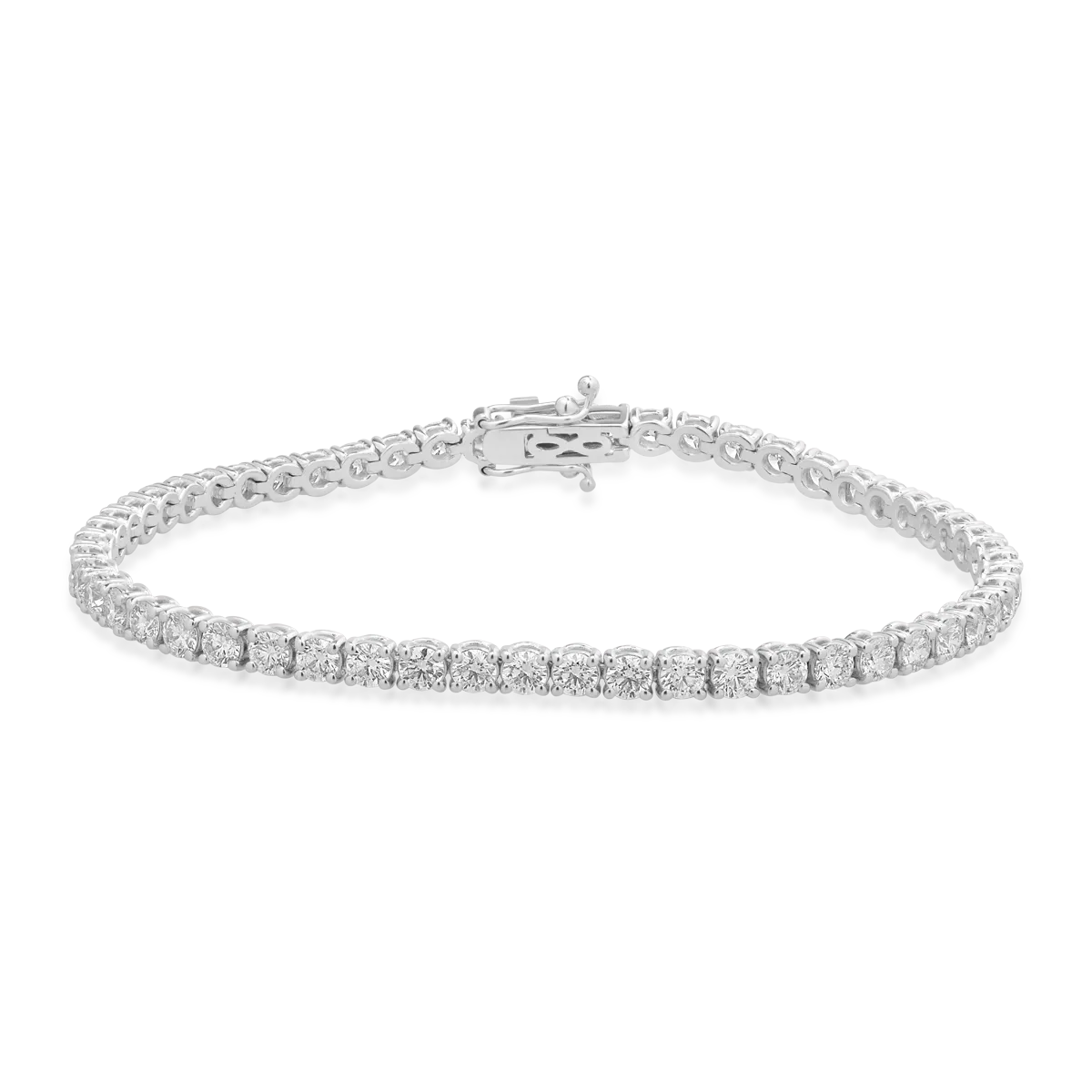 18K white gold tennis bracelet with 7ct diamonds