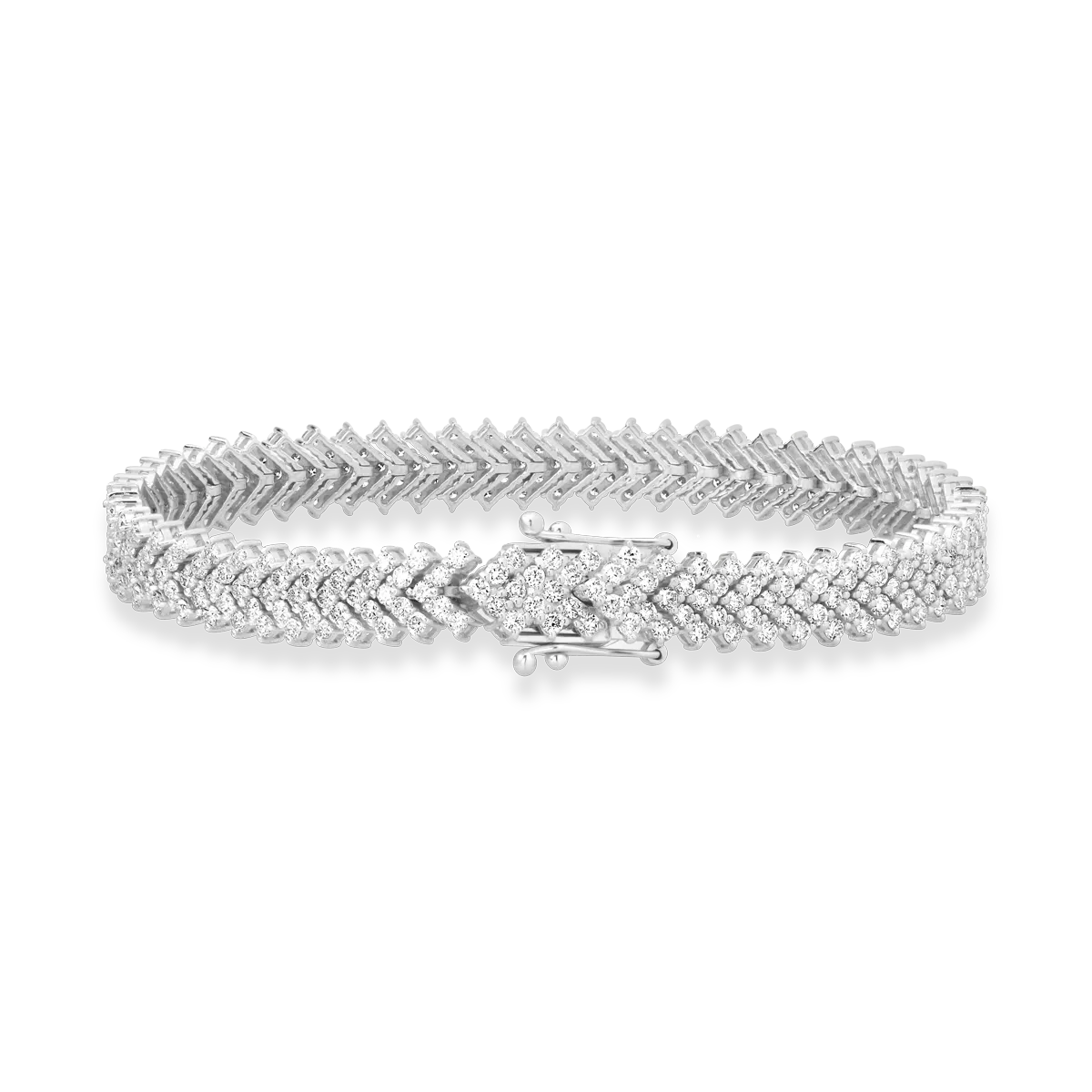 Тенис гривна от бяло злато с 3.6кт диаманти