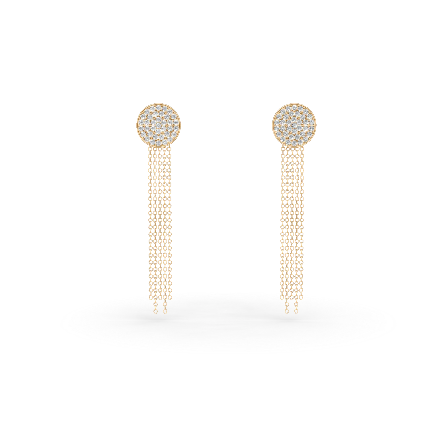 14 k sárga arany fülbevaló gyémántokkal 0.28ct