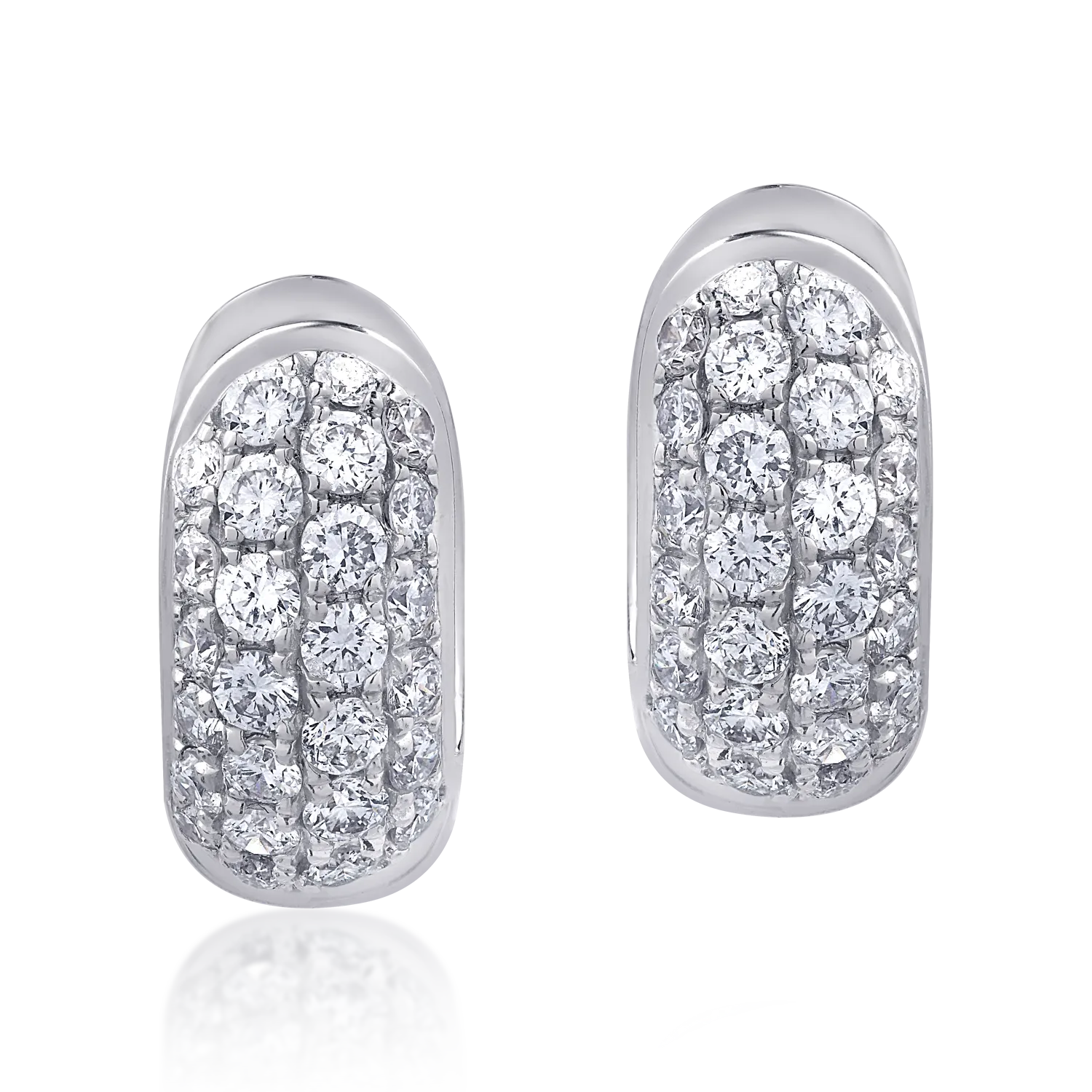 Cercei din aur alb cu diamante de 0.49ct