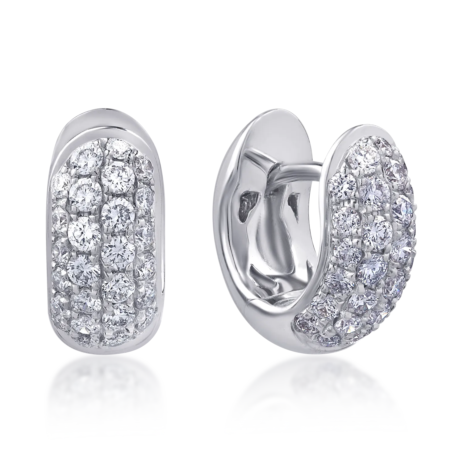 Обеци от бяло злато 18K с диаманти 0.49ct