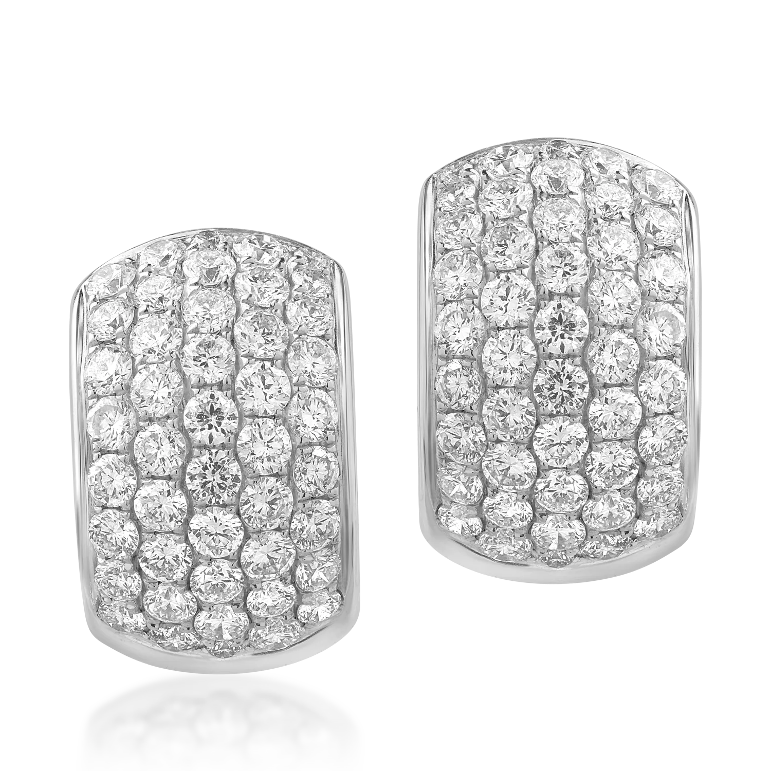Cercei din aur alb cu diamante de 1.87ct