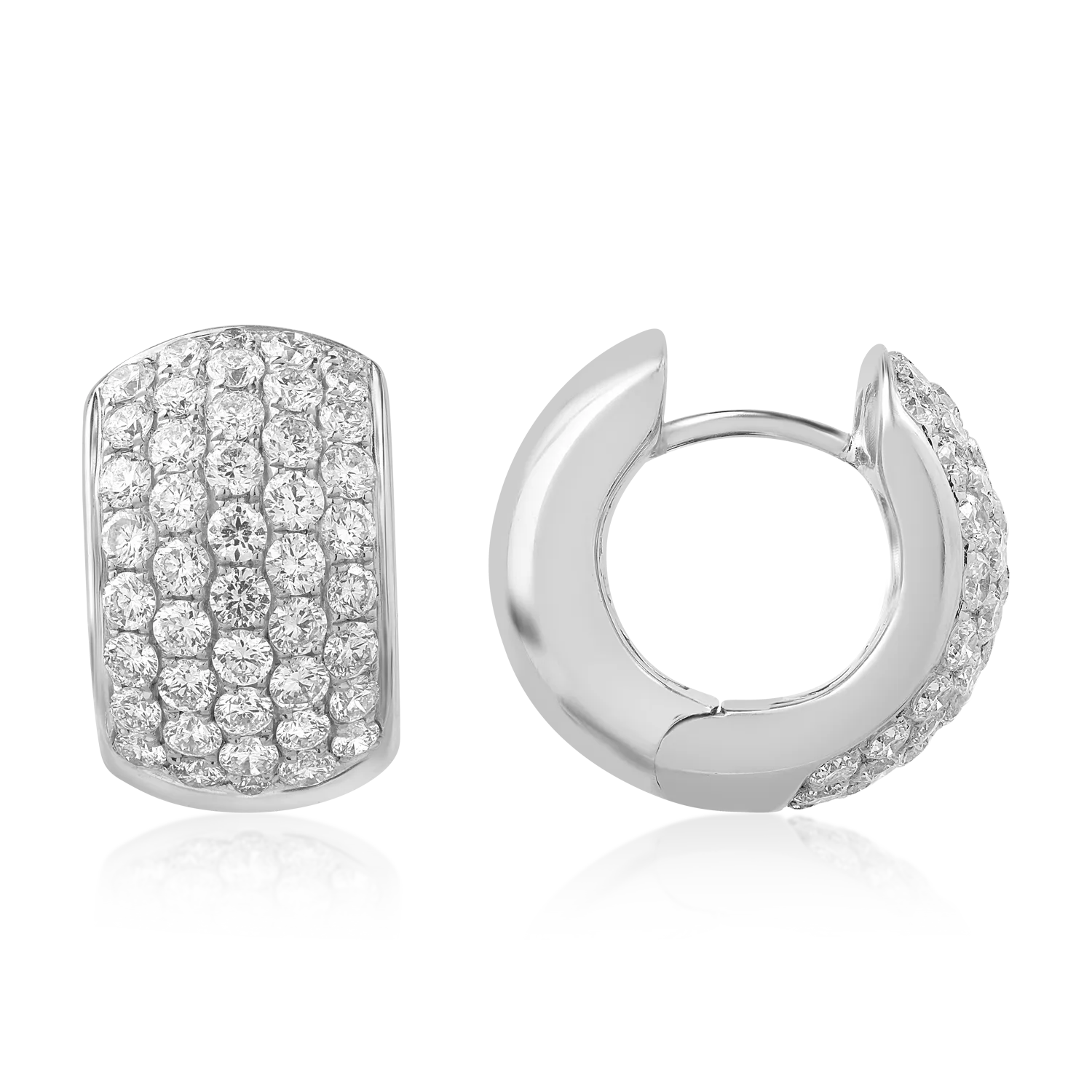 Cercei din aur alb cu diamante de 1.87ct - imagine 3