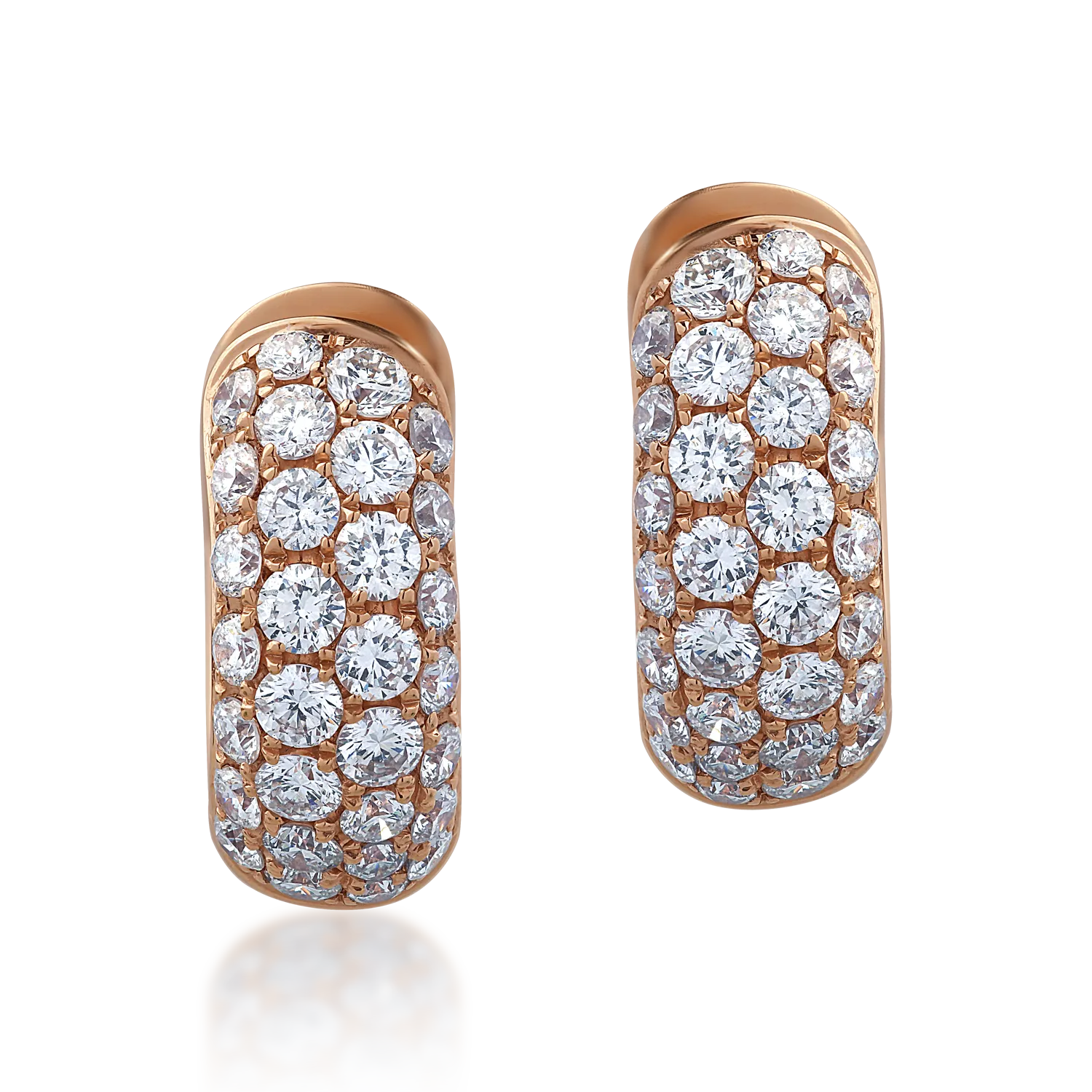 18K rose gold earrings with 0.84ct diamonds