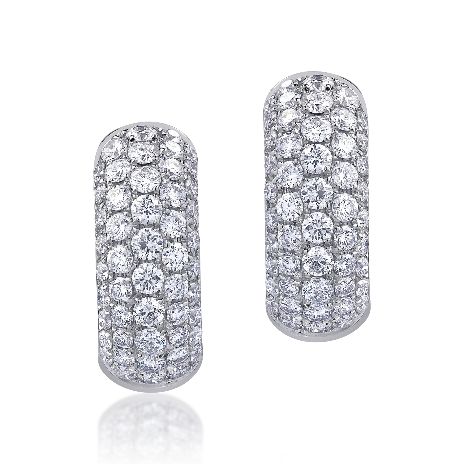 18K white gold earrings with 1.06ct diamonds