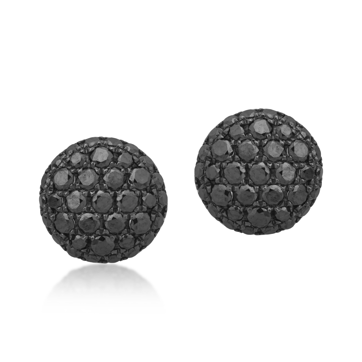 Cercei din aur alb cu diamante negre de 1.03ct