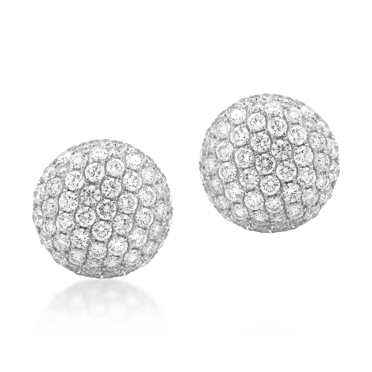 Cercei din aur alb de 18K cu diamante de 1.15ct