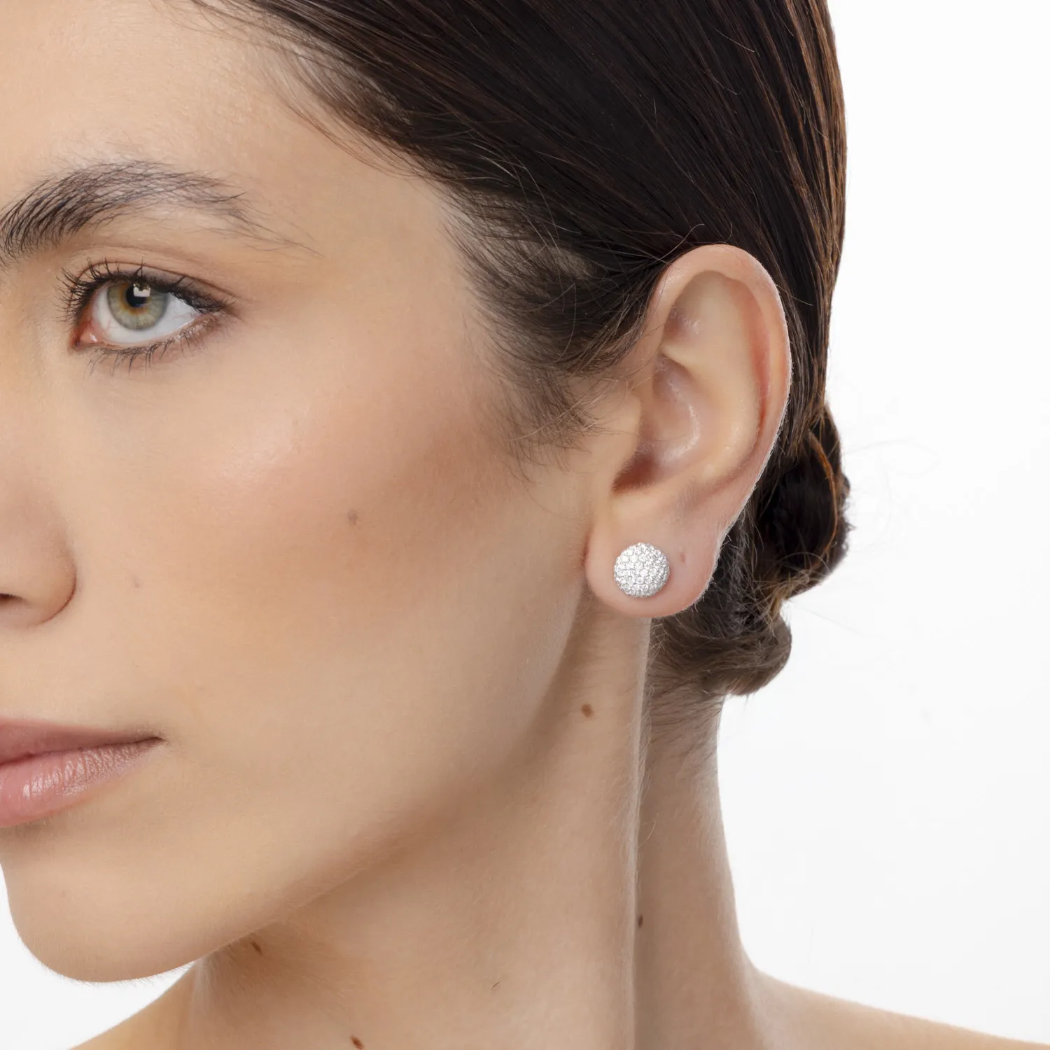 18k fehér arany fülbevaló gyémántokkal 1.15ct
