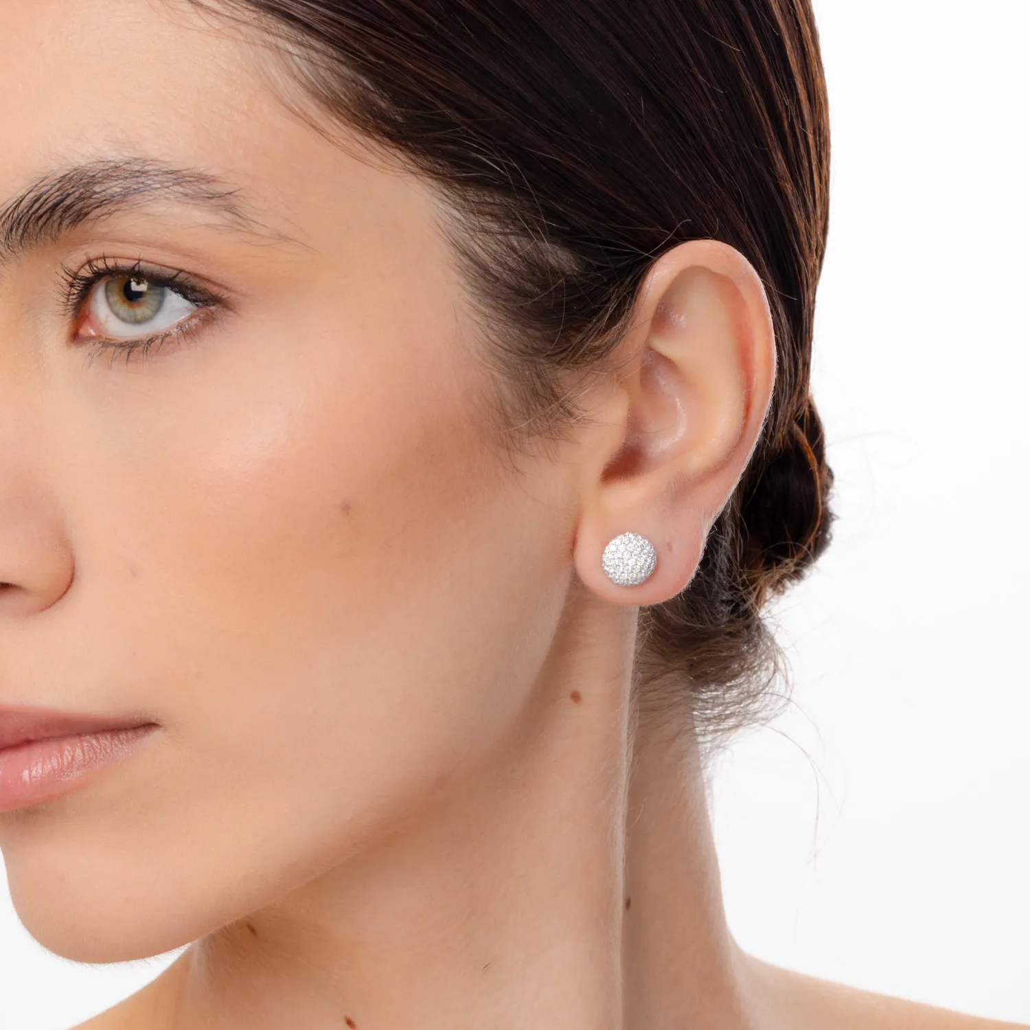 Cercei din aur alb cu diamante de 1.15ct