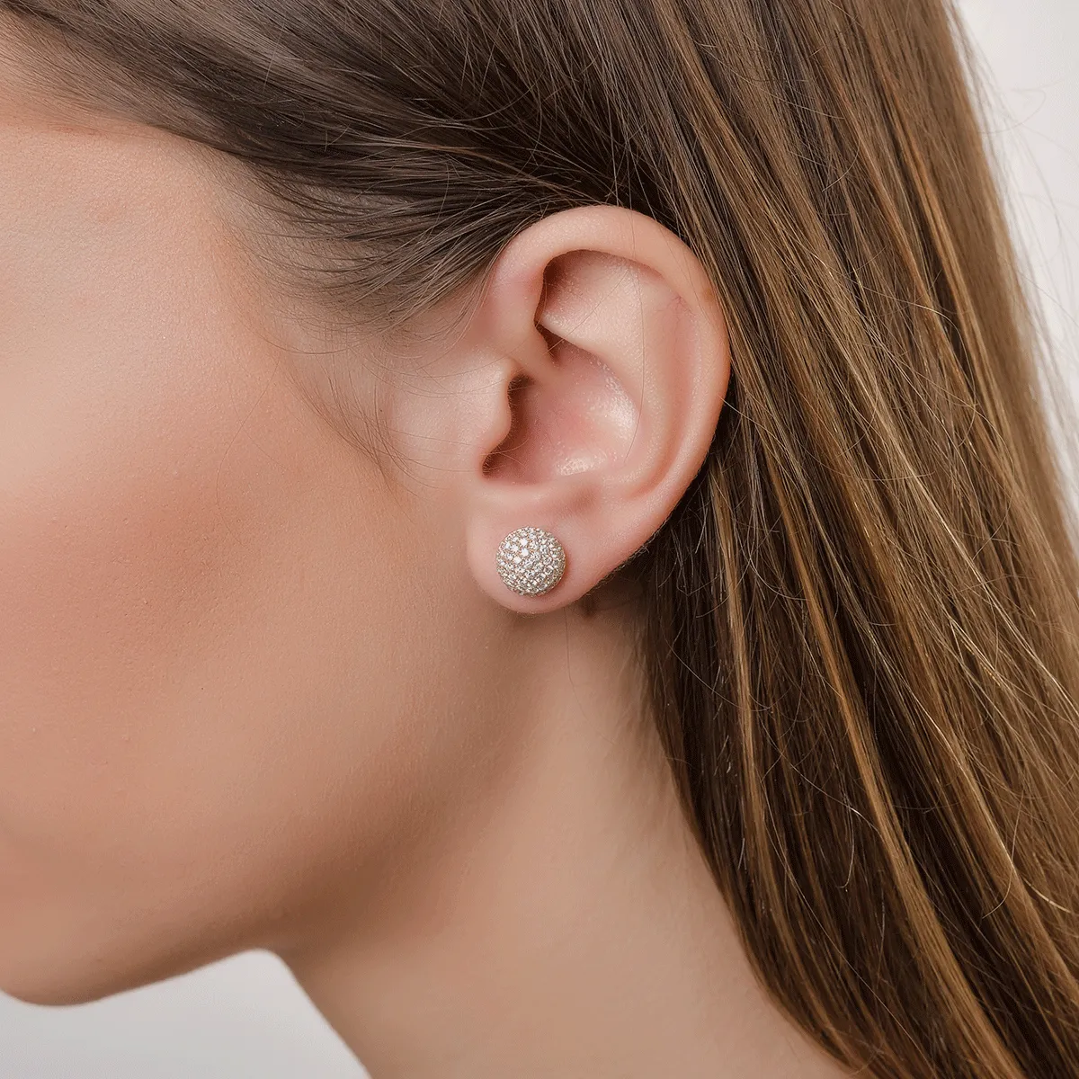 18k rózsaszín arany fülbevaló gyémántokkal 1.11ct