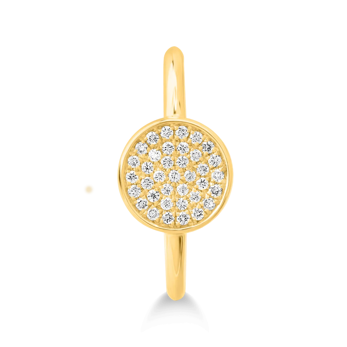 13 karátos sárga arany gyűrű 0.14 karátos gyémántokkal