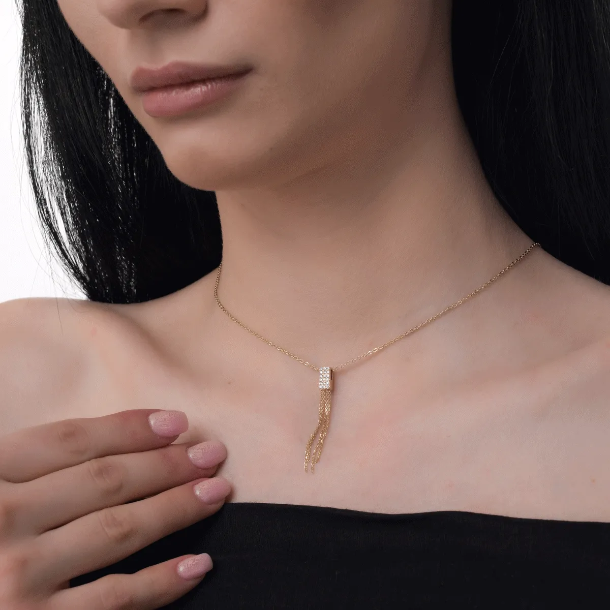 Pandantiv din aur galben cu diamante de 0.11ct