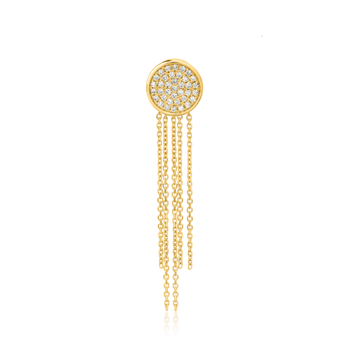 Pandantiv din aur galben de 14K cu diamante de 0.14ct