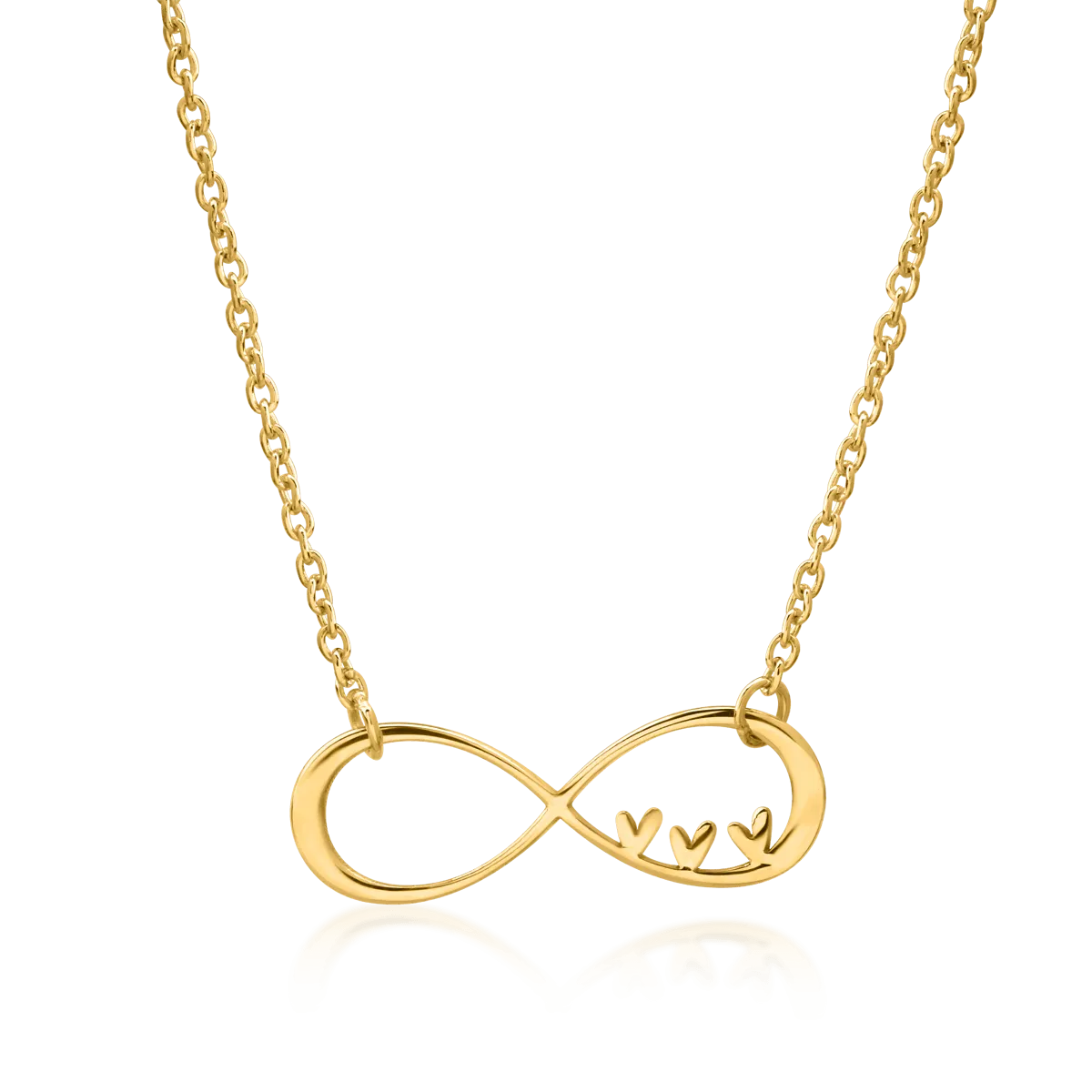 14K yellow gold necklace with infinity charm