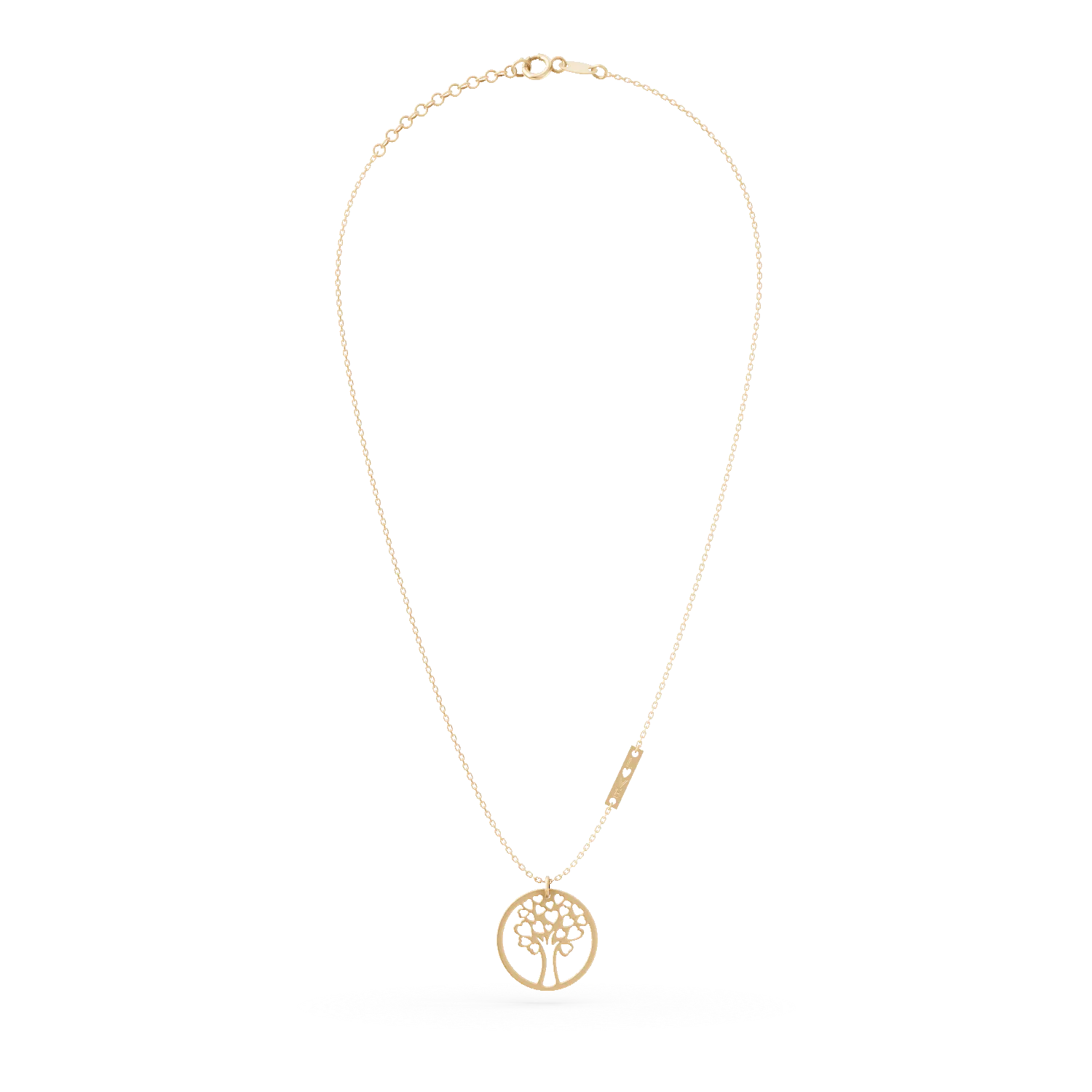 Верижка от 14К жълто злато с висулка Дървото на живота