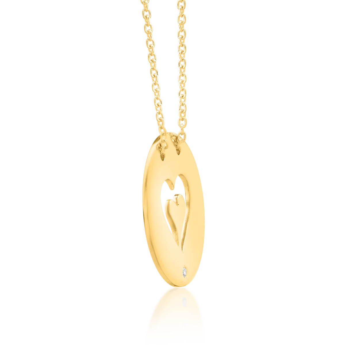 14K yellow gold chain with pendants