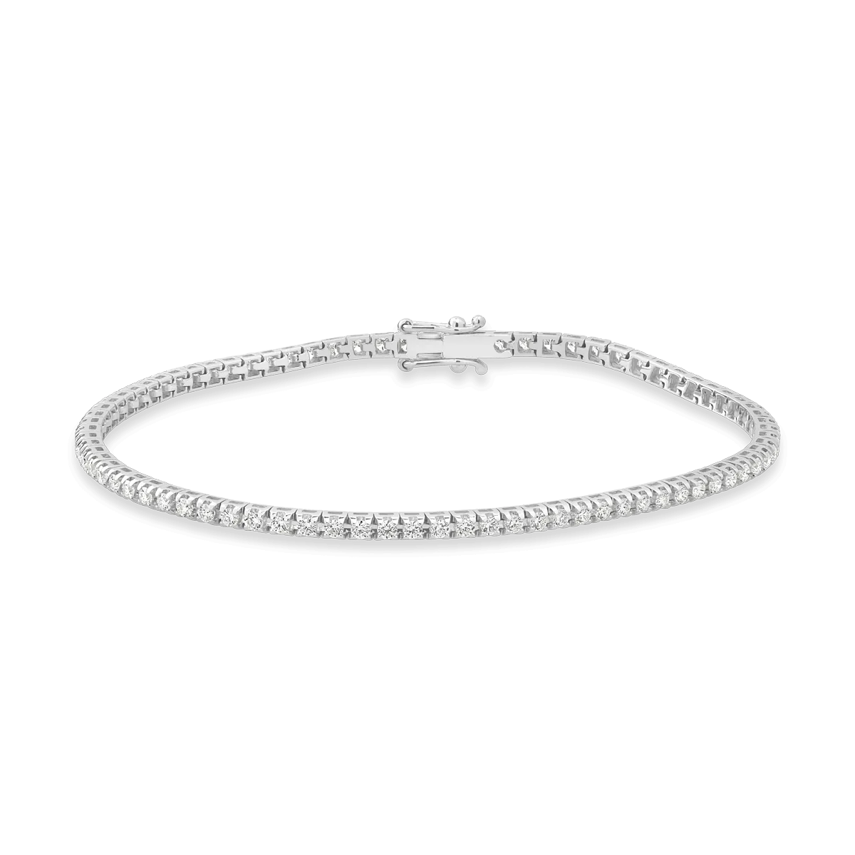 18K white gold tennis bracelet with 2.5ct diamonds