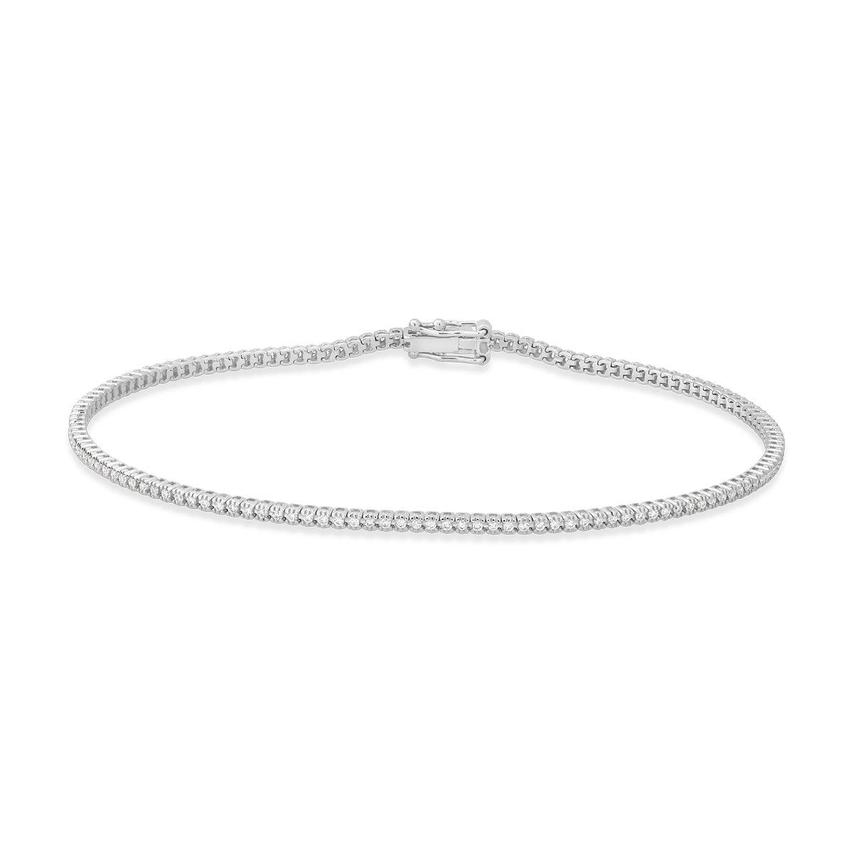 18K white gold tennis bracelet with 1.34ct diamonds