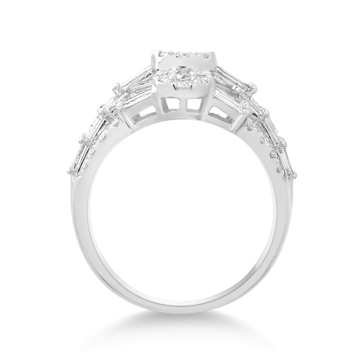 Inel din aur alb cu diamante de 2.75ct
