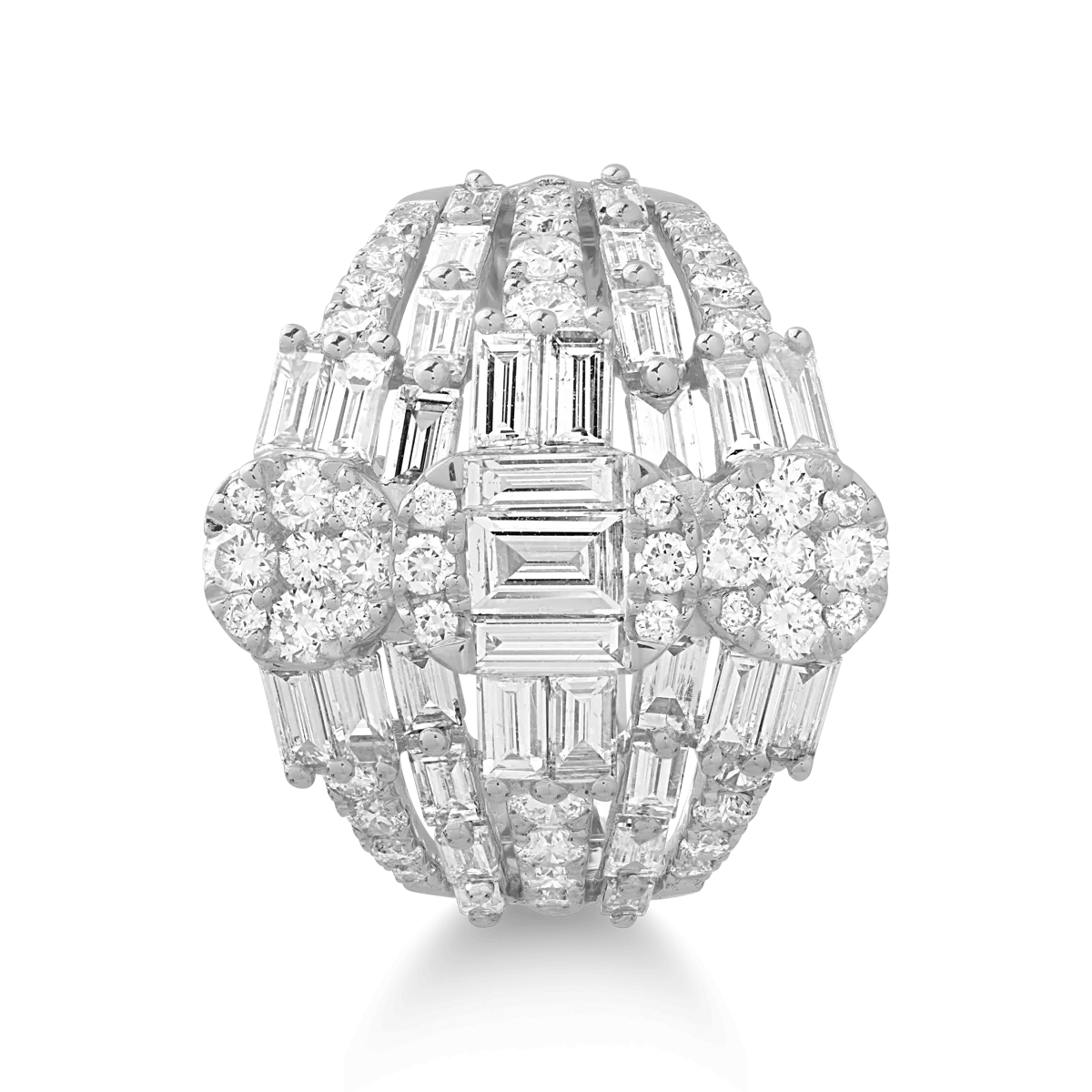 Inel din aur alb cu diamante de 2.75ct