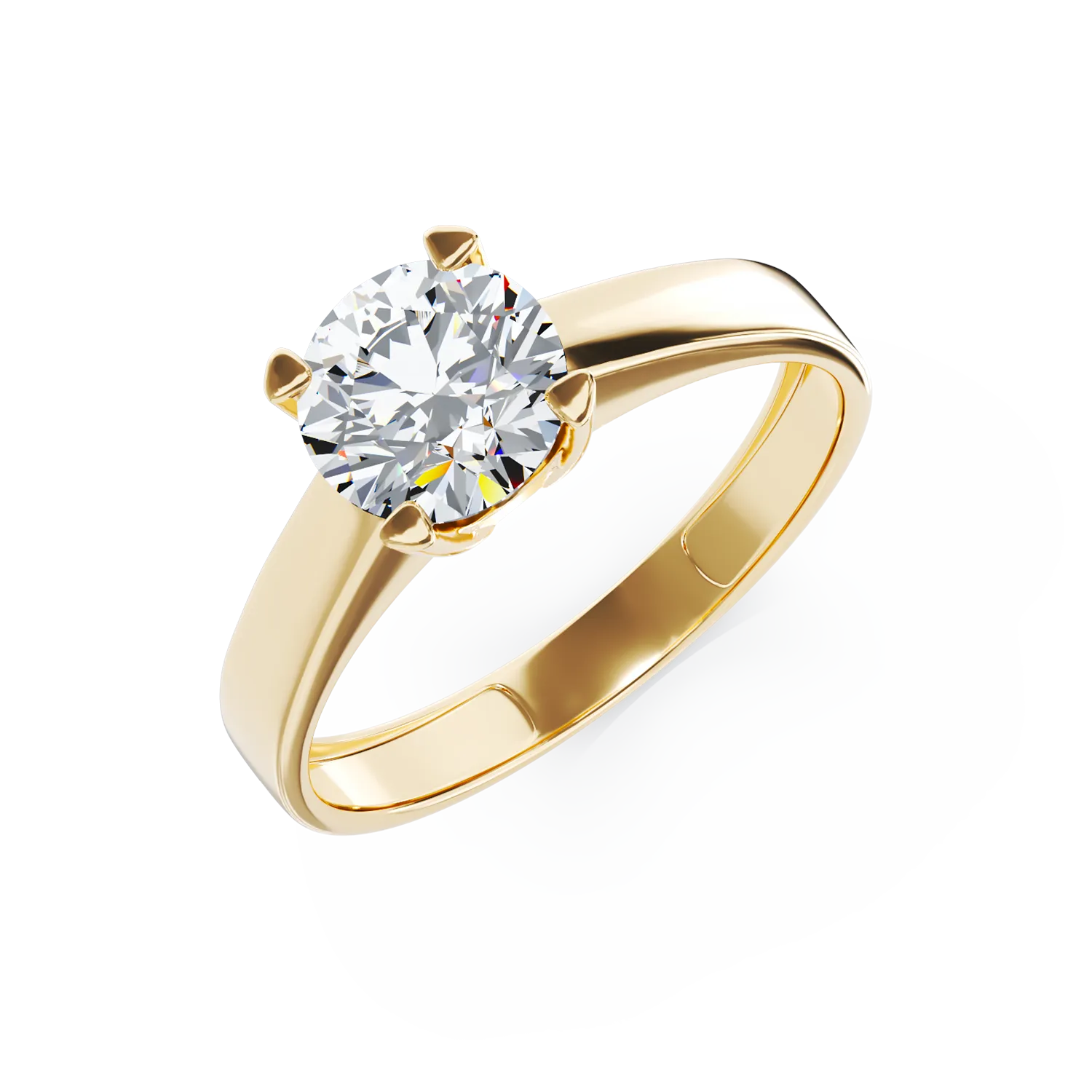 14K yellow gold engagement ring