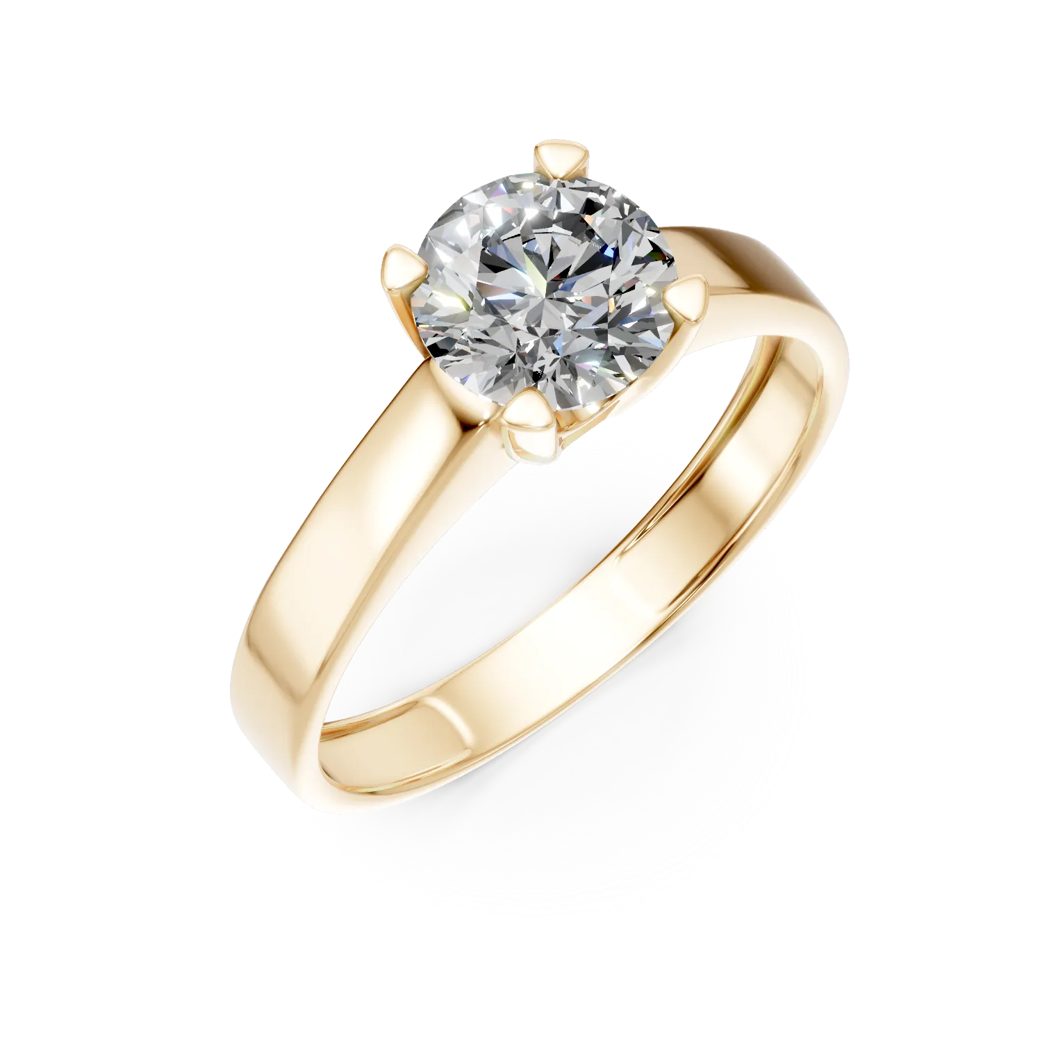 Inel de logodna din aur galben de 14K-55653
