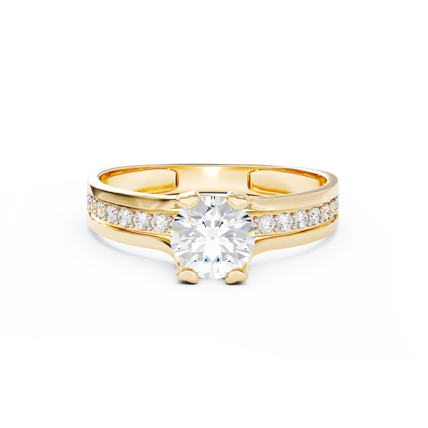 14K yellow gold engagement ring
