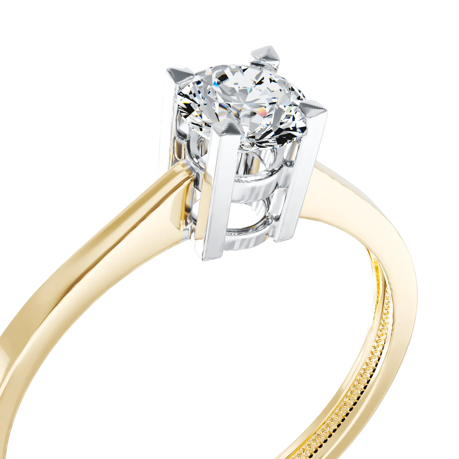 14k yellow gold engagement ring