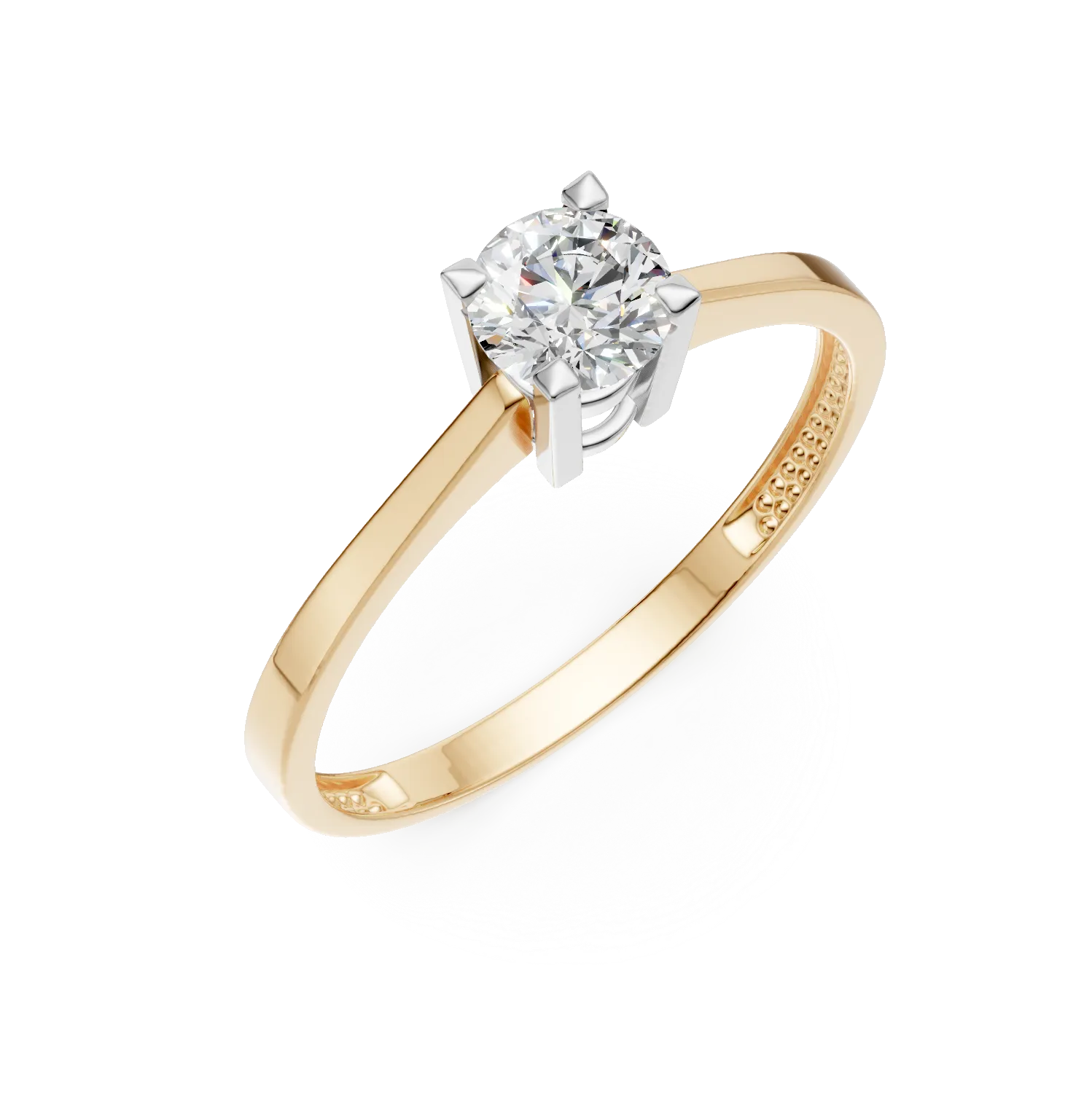 Inel de logodna din aur galben de 14K-55666