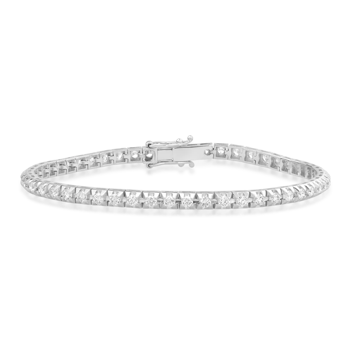 White gold tennis bracelet with 2.10ct diamonds