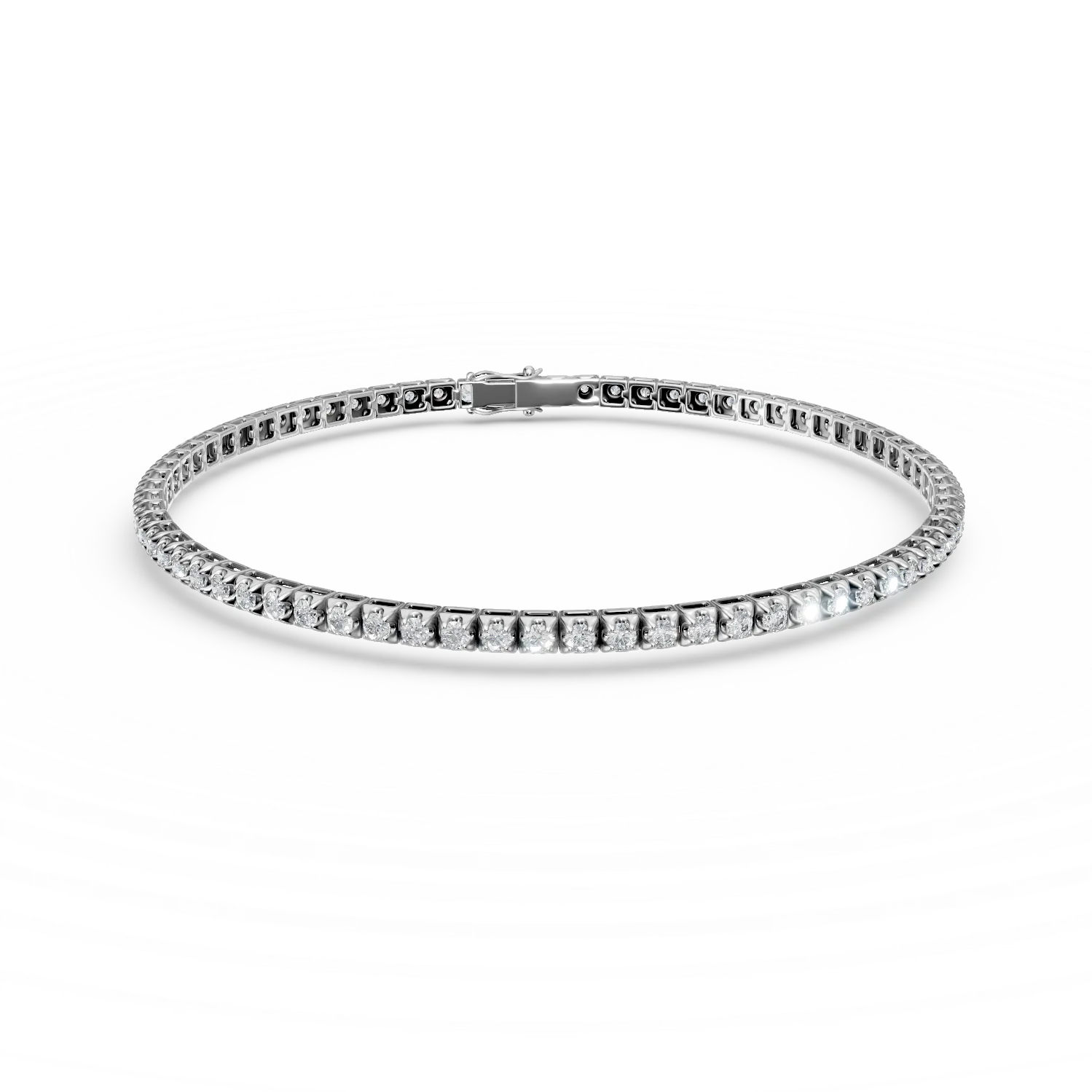 Bransoletka tenisowa z białego złota z diamentami o masie 2.10ct-168500