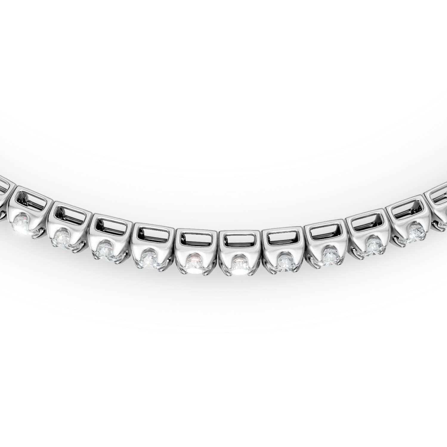 Fehérarany tenisz karkötő 2.10ct gyémántokkal