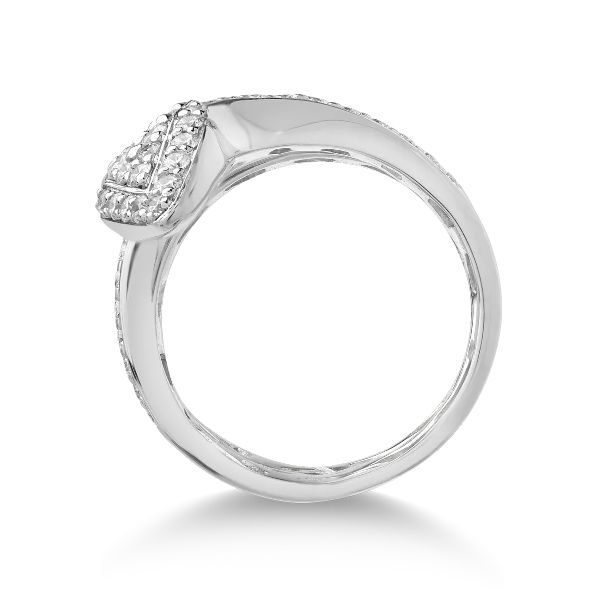 18K white gold ring with diamonds of 0.93ct