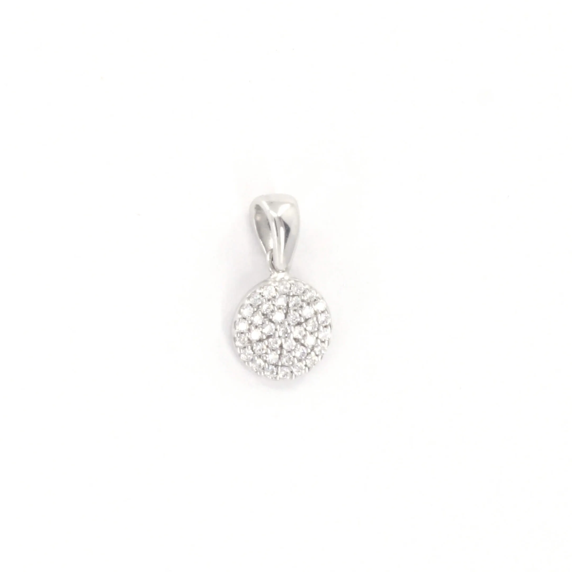 14K white gold pendant