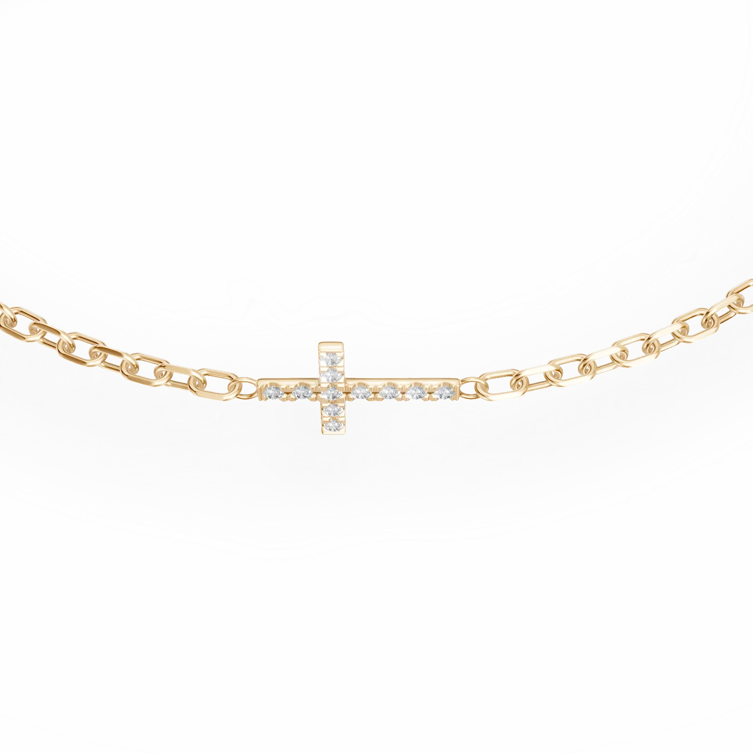 Bratara din aur galben de 18K cu diamante de 0.055ct