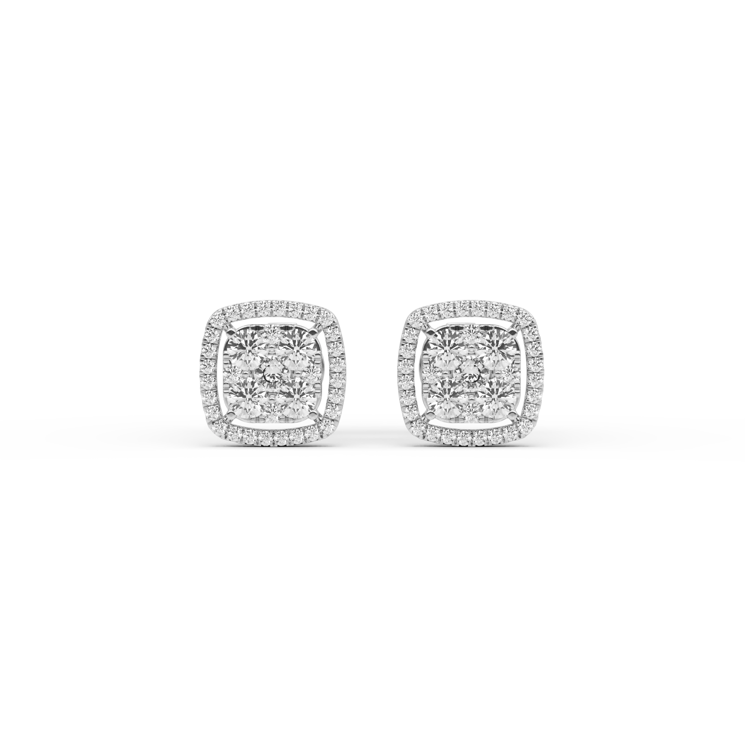 Cercei din aur alb de 18K cu diamante de 0.93ct-46758