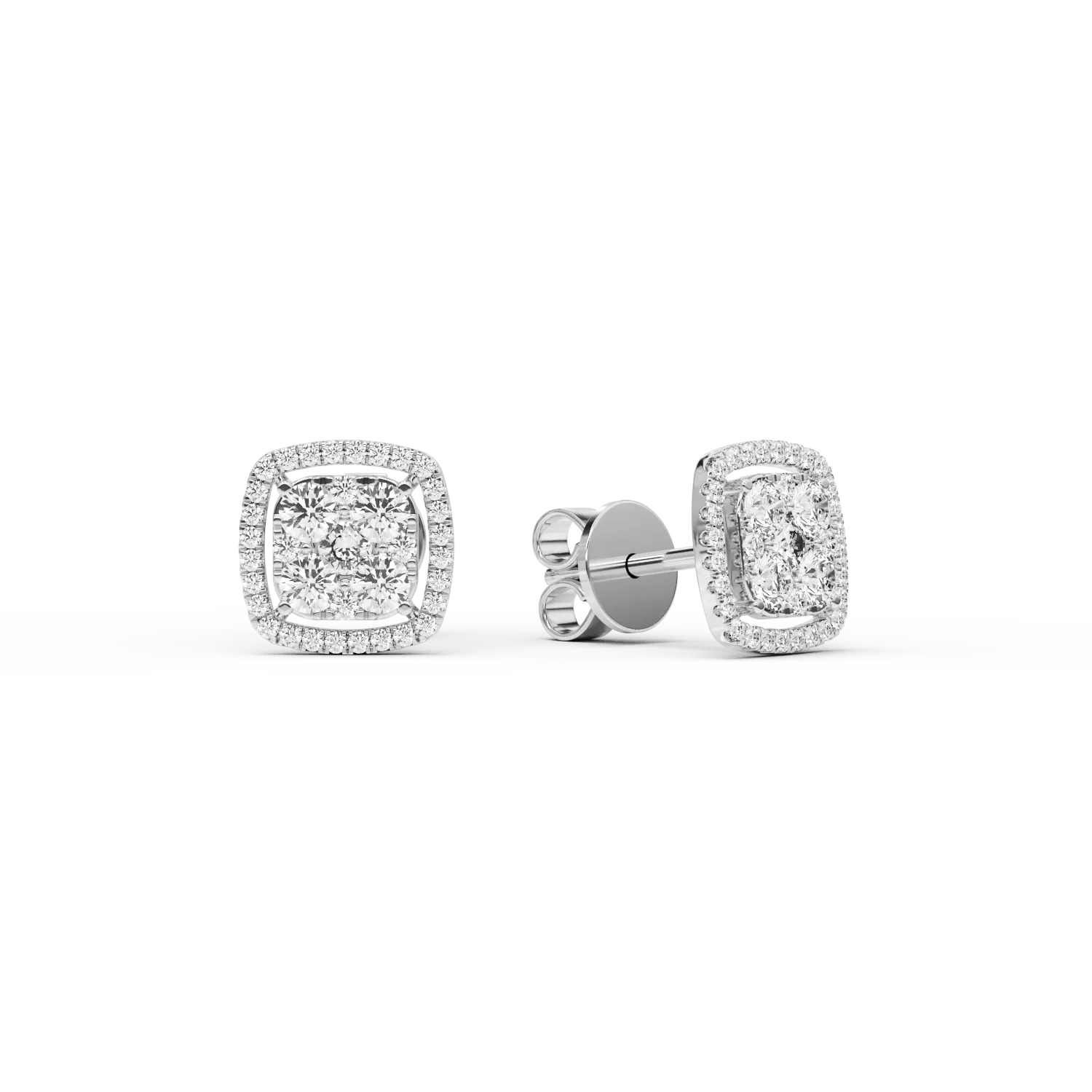 Teilor Cercei din aur alb cu diamante de 0.93ct