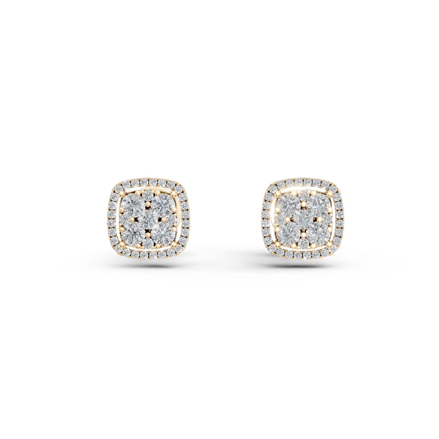 Teilor Cercei din aur galben cu diamante de 0.96ct